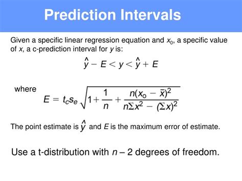 Prediction Interval Calculator for a Regression Prediction.